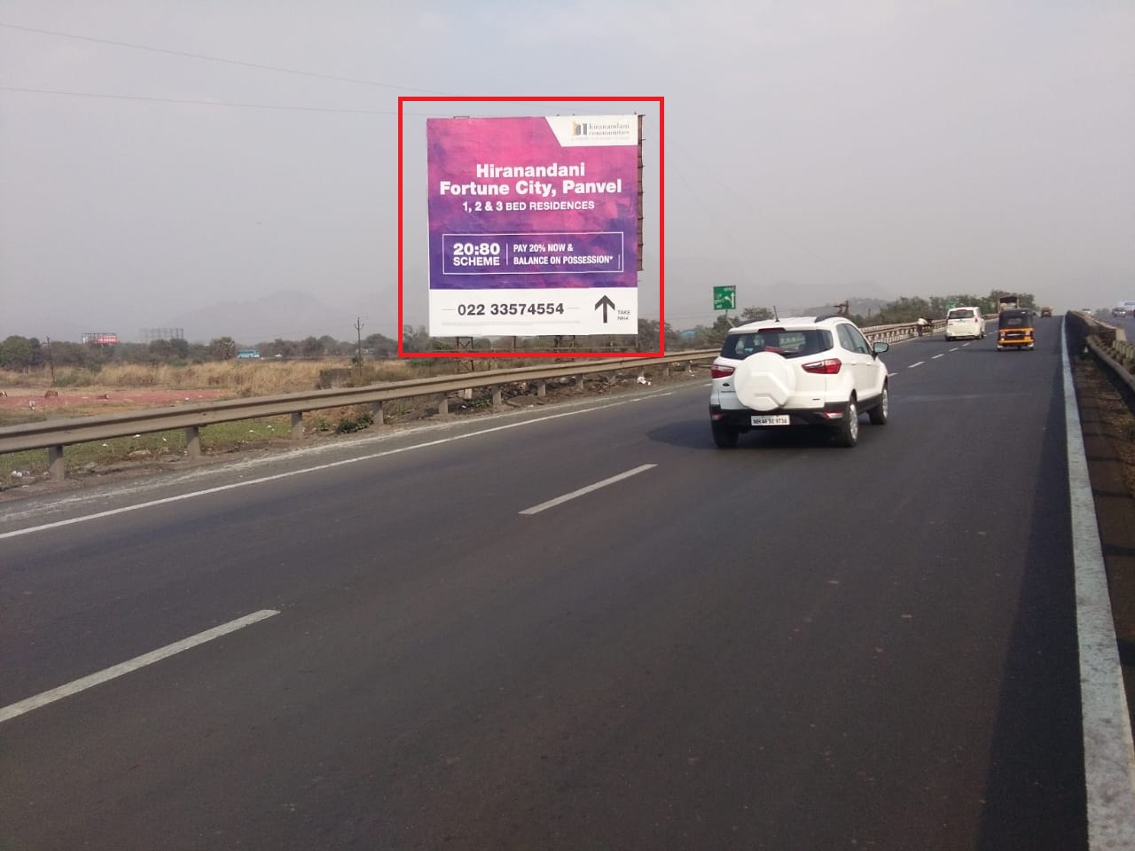 Express highway hoarding